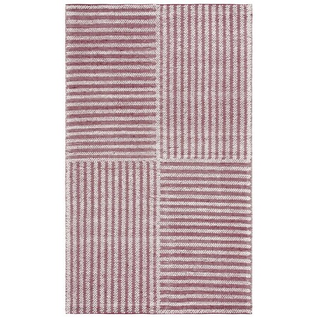 Safavieh 5 x 8 ft. Natura Hand Woven Rectangle Area Rug Ivory & Red NAT227Q-5